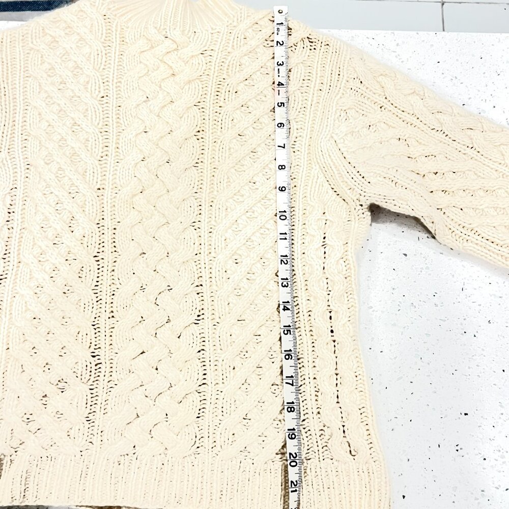 Pure Cashmere Fisherman's Cable Knit Sweater SZ L - Picture 11 of 16